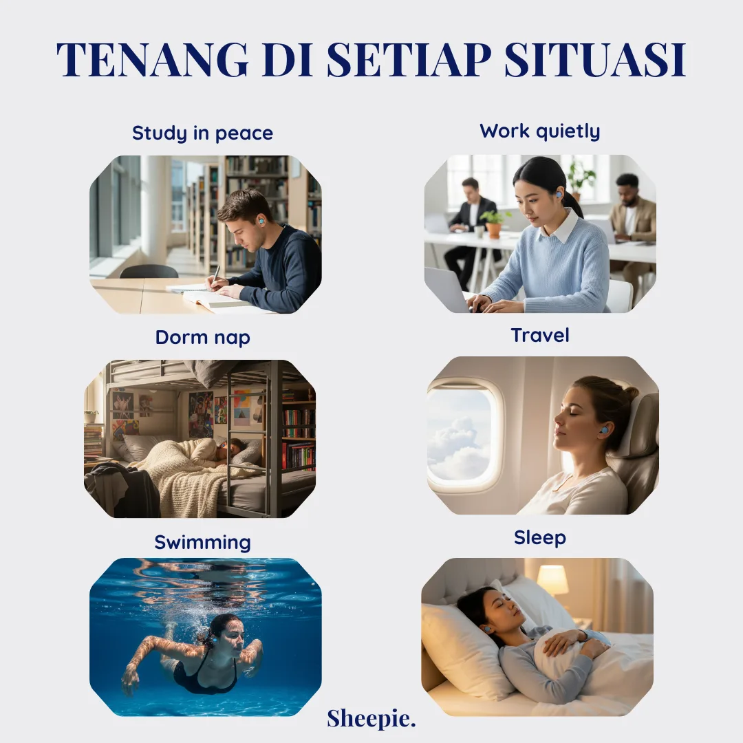 CalmiCloud untuk belajar, kerja, perjalanan dan tidur